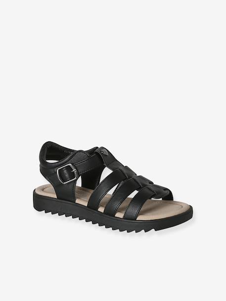 Sandales multi-brides enfant noir+or 1 - vertbaudet enfant 