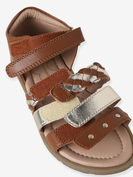 Sandales cuir enfant talon fermé collection maternelle lot marron+lot rose 6 - vertbaudet enfant 