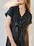 Robe chemise longue en lin mélangé grossesse et allaitement beige+noir 9 - vertbaudet enfant 