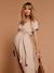 Robe longue grossesse effet cache-coeur en gaze de coton argile+beige+marine+terracotta 8 - vertbaudet enfant 