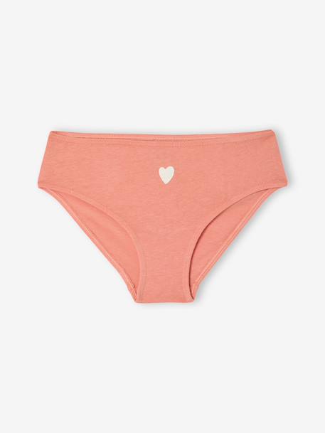 Lot 7 culottes fille cœur coton bio fuchsia 8 - vertbaudet enfant 