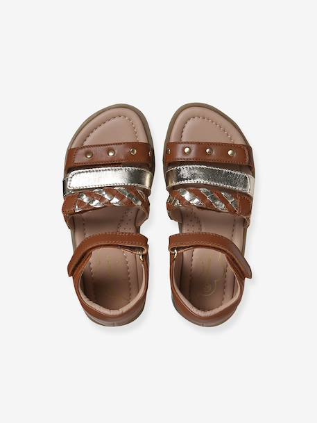 Sandales cuir enfant talon fermé collection maternelle lot marron+lot rose 4 - vertbaudet enfant 