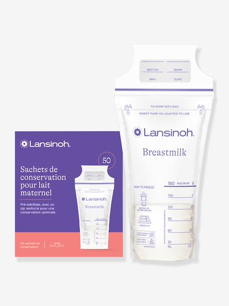 Sachets de conservation du lait maternel 50 pièces blanc 3 - vertbaudet enfant 