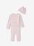 Ensemble bébé body, legging et bonnet rayé rose chiné 4 - vertbaudet enfant 