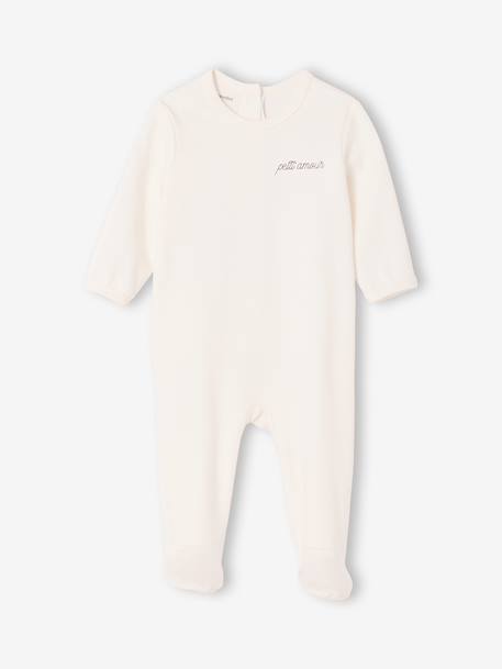 Lot 3 pyjamas bébé en coton bio beige+écru+vert sauge 15 - vertbaudet enfant 