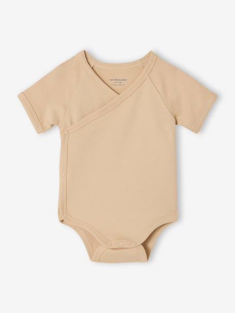 Lot 5 bodies bébé manches courtes lapin gris chiné 4 - vertbaudet enfant 
