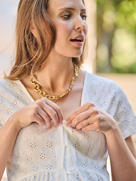 Blouse allaitement maternité broderie anglaise écru 4 - vertbaudet enfant 
