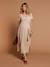 Robe longue grossesse effet cache-coeur en gaze de coton argile+beige+marine+terracotta 3 - vertbaudet enfant 