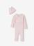 Ensemble bébé body, legging et bonnet rayé rose chiné 1 - vertbaudet enfant 