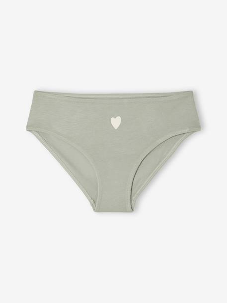 Lot 7 culottes fille cœur coton bio fuchsia 4 - vertbaudet enfant 