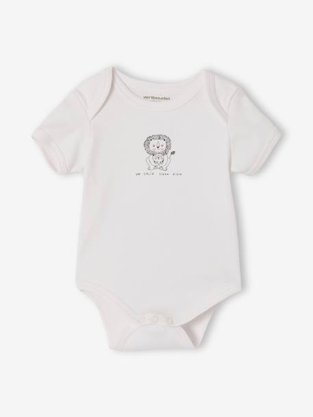 Lot 5 bodies bébé manches courtes lot blanc 6 - vertbaudet enfant 