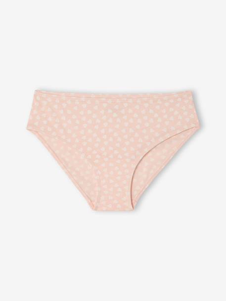 Lot 7 culottes fille cœur coton bio fuchsia 3 - vertbaudet enfant 