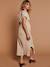 Robe longue grossesse effet cache-coeur en gaze de coton argile+beige+marine+terracotta 4 - vertbaudet enfant 