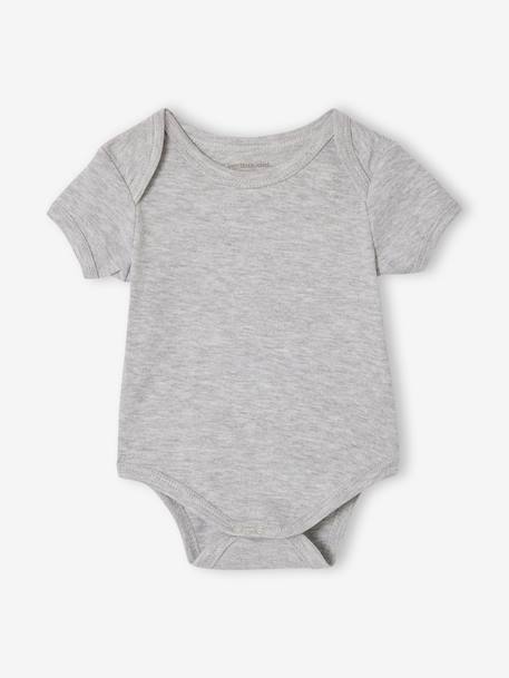 Lot 5 bodies bébé manches courtes lot blanc 4 - vertbaudet enfant 