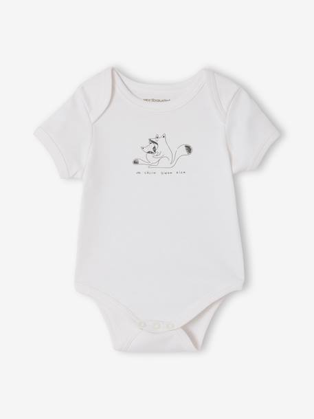 Lot 5 bodies bébé manches courtes lot blanc 2 - vertbaudet enfant 