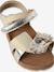 Sandale ouverte fleur cuir or 6 - vertbaudet enfant 