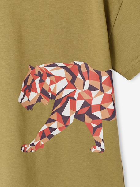 T-shirt manches courtes tigre olive 3 - vertbaudet enfant 