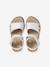 Sandales pailletées scratchées enfant collection maternelle blanc imprimé+lot bleu 4 - vertbaudet enfant 