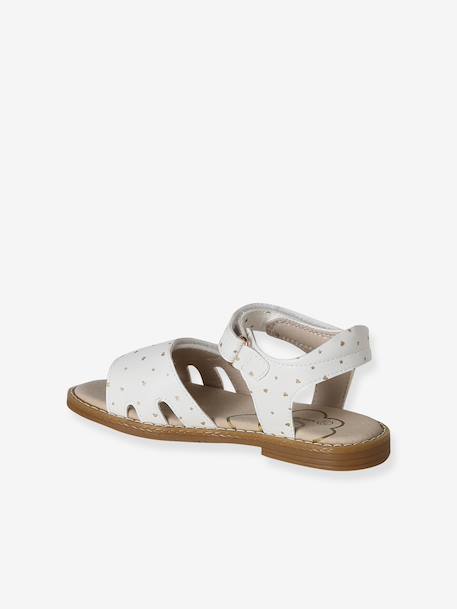 Sandales pailletées scratchées enfant collection maternelle blanc imprimé+lot bleu 3 - vertbaudet enfant 