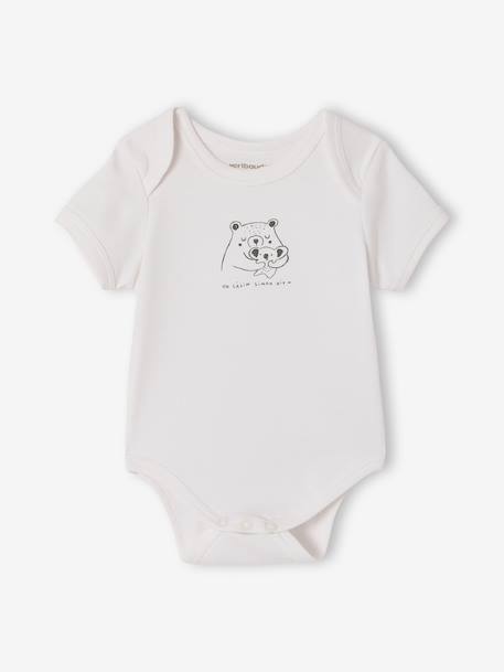 Lot 5 bodies bébé manches courtes lot blanc 3 - vertbaudet enfant 