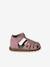 Sandales bébé cuir à scratchs fermées acajou+marine+or+rose 17 - vertbaudet enfant 