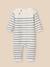 Combinaison bébé en coton biologique et laine Rayure marine/ecru 1 - vertbaudet enfant 