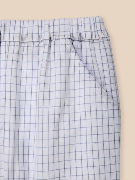 Pantalon taille élastiquée bébé Carreaux bleu 2 - vertbaudet enfant 