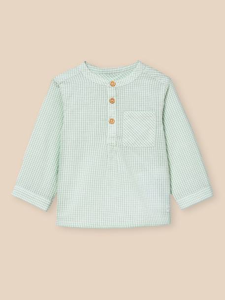 Chemise vichy Vichy vert 1 - vertbaudet enfant 