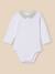 Body bébé col à carreaux - coton biologique Carreaux bleu+Rayure amande 5 - vertbaudet enfant 