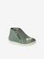 Chaussons bébé cuir souple zip vert sauge 1 - vertbaudet enfant 