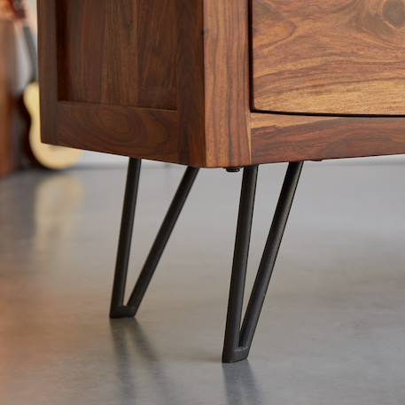 Commode enfant en bois de sheesham 3 tiroirs bonnie Marron 5 - vertbaudet enfant 