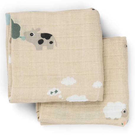 Lot de langes bébé en coton bio – doux, absorbants et pratiques pour le quotidien Rose+Sable 4 - vertbaudet enfant 