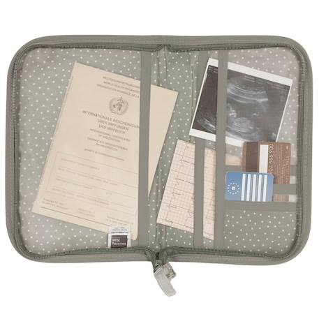 Protège carnet de santé Beige+Vert+Vert cadrillé 15 - vertbaudet enfant 