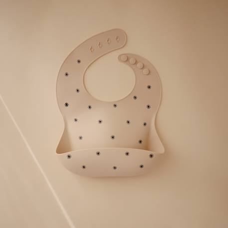 Bavoir à poche en silicone black daisy Bleu, écru, noir+Ecru, noir 10 - vertbaudet enfant 