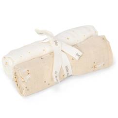 Puériculture-Matelas, accessoires de lange-Set de 2 langes en gaze de coton little goose (70 x 70 cm)