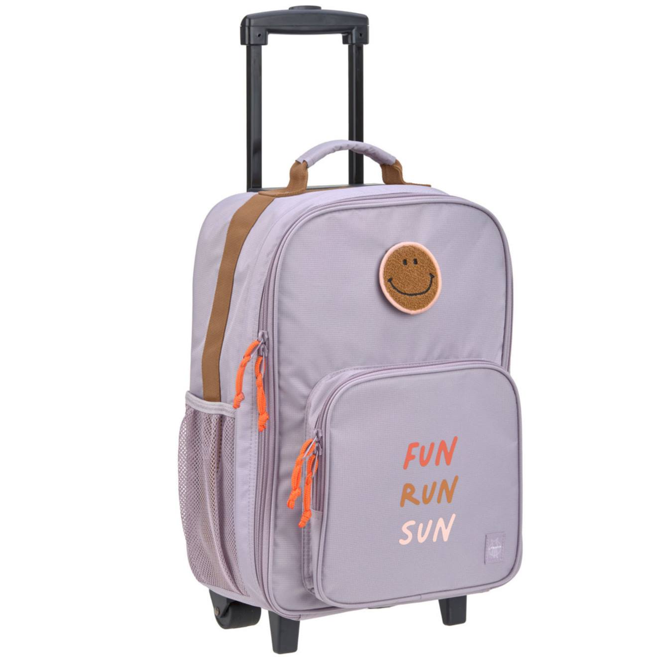Sac à Dos Fille Motifs Cœurs Mauve - Compartiment Principal + Poches Latérales - Dos Réglable Et Personnalisable - 3