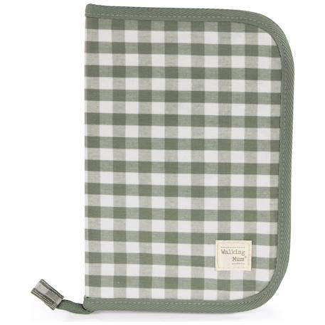 Protège carnet de santé Beige+Vert+Vert cadrillé 12 - vertbaudet enfant 