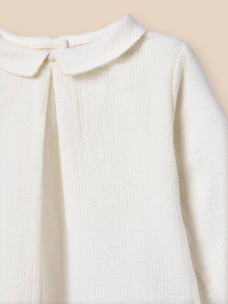 Chemisier guimpe en mini-seersucker bébé Blanc doux 2 - vertbaudet enfant 