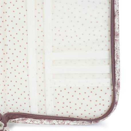 Protège carnet de santé bébé zippé en coton – rangement organisé Mauve+Vert 4 - vertbaudet enfant 