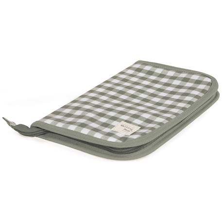 Protège carnet de santé Beige+Vert+Vert cadrillé 13 - vertbaudet enfant 