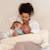 Coussin de grossesse et allaitement maxxy Little dots grey+Mini flower sand 11 - vertbaudet enfant 