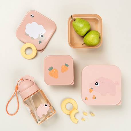 Lot de 3 boîtes à goûter Rose 3 - vertbaudet enfant 