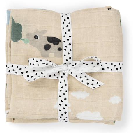Lot de langes bébé en coton bio – doux, absorbants et pratiques pour le quotidien Rose+Sable 3 - vertbaudet enfant 