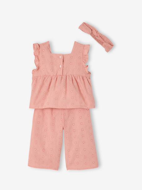 Ensemble bébé fille broderie anglaise rose 4 - vertbaudet enfant 
