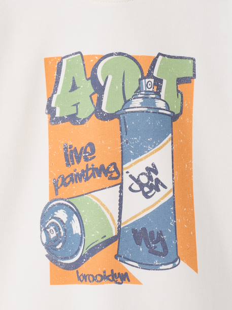 Lot 2 sweats manches longues graffiti vert sauge 3 - vertbaudet enfant 