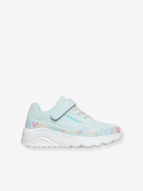 Baskets enfant Uno Lite Heart Craze Skechers bleu clair 3 - vertbaudet enfant 