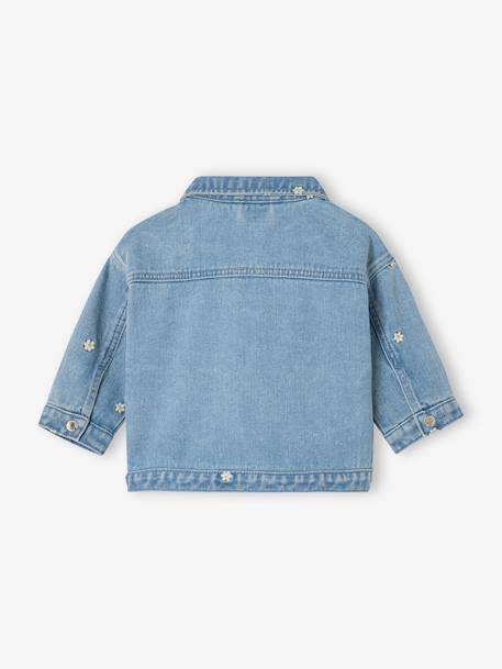 Veste denim bébé fille fleurs stone 2 - vertbaudet enfant 