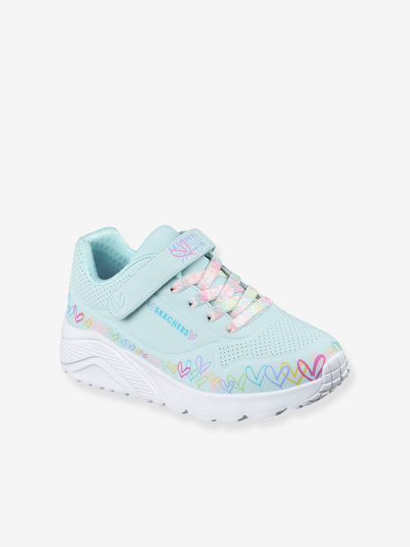 Baskets enfant Uno Lite Heart Craze Skechers bleu clair 1 - vertbaudet enfant 