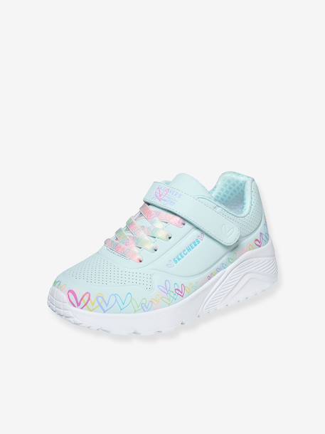Baskets enfant Uno Lite Heart Craze Skechers bleu clair 2 - vertbaudet enfant 