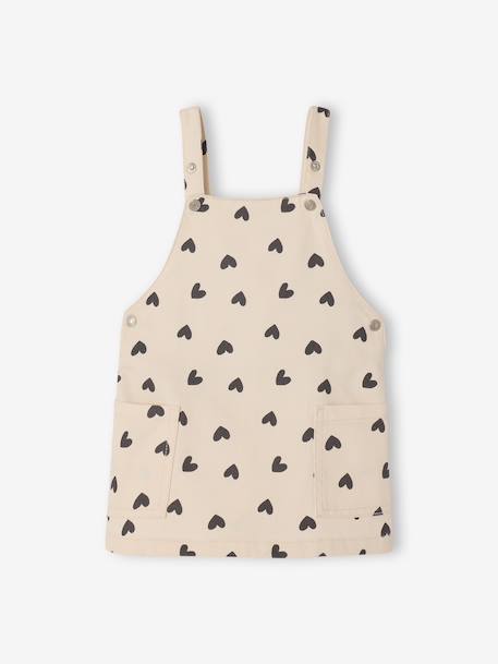 Robe salopette bébé fille cœur écru 1 - vertbaudet enfant 